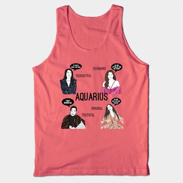 Aquarius- Bravostrology series Tank Top by Katsillustration